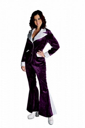 disco dame paars - verkleedkledij, carnavalkledij, carnavaloutfit, feestkledij, disco, discokledij, jaren 70-80, disco outfit, discokleren, retro